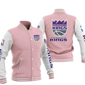 Sacramento Kings Baseball Jacket NBA82210125037 - Gift For Fan Sacramento Kings -Pink