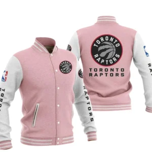 Toronto Raptors Baseball Jacket NBA82210125038 - Gift For Fan Toronto Raptors -Pink