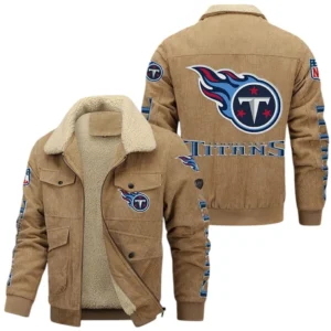 Tennessee Titans NFL Thickened Corduroy Jacket NFL87020625238, Gift For Fan Tennessee Titans - Khaki