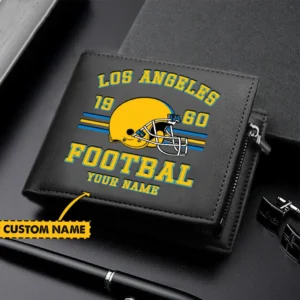 Los Angeles Chargers NFL Horizontal Leather Wallet NFL90020825706, Gift For Fan Los Angeles Chargers-Black