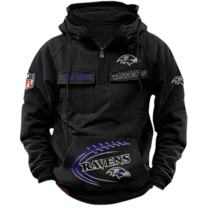 Baltimore Ravens NFL Tactical Quarter Zip Hoodie NFL91020725333, Gift For Fan Baltimore Ravens - Black