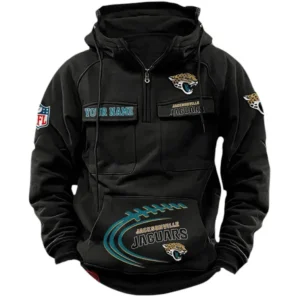 Jacksonville Jaguars NFL Tactical Quarter Zip Hoodie NFL91020725336, Gift For Fan Jacksonville Jaguars - Black