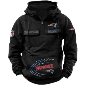 New England Patriots NFL Tactical Quarter Zip Hoodie NFL91020725341, Gift For Fan New England Patriots - Black