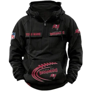 Tampa Bay Buccaneers NFL Tactical Quarter Zip Hoodie NFL91020725343, Gift For Fan Tampa Bay Buccaneers - Black