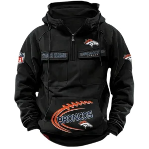 Denver Broncos NFL Tactical Quarter Zip Hoodie NFL91020725345, Gift For Fan Denver Broncos - Black