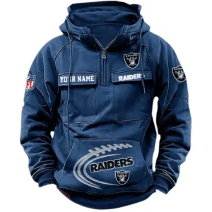 Las Vegas Raiders NFL Tactical Quarter Zip Hoodie NFL91020725347, Gift For Fan Las Vegas Raiders - Dark Blue