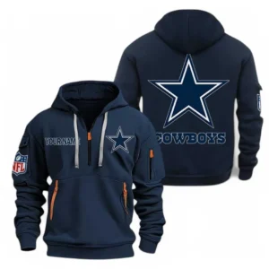 Dallas Cowboys NFL Hoodie Half Zipper NFL91020725558, Gift For Fan Dallas Cowboys - Navy
