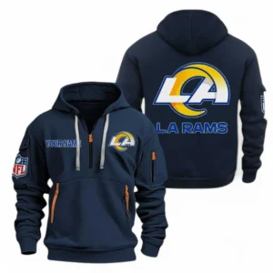 Los Angeles Rams NFL Hoodie Half Zipper NFL91020725560, Gift For Fan Los Angeles Rams - Navy