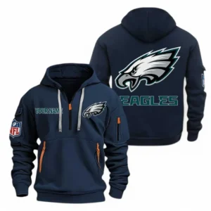 Philadelphia Eagles NFL Hoodie Half Zipper NFL91020725564, Gift For Fan Philadelphia Eagles - Navy