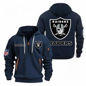 Las Vegas Raiders NFL Hoodie Half Zipper NFL91020725567, Gift For Fan Las Vegas Raiders - Navy