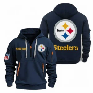 Pittsburgh Steelers NFL Hoodie Half Zipper NFL91020725569, Gift For Fan Pittsburgh Steelers - Navy