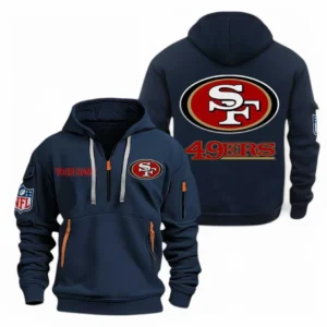 San Francisco 49ers NFL Hoodie Half Zipper NFL91020725570, Gift For Fan San Francisco 49ers - Navy