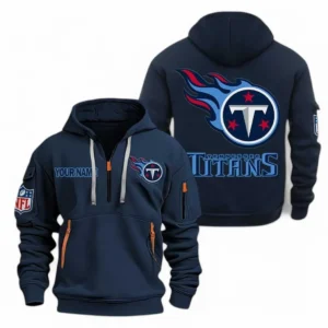 Tennessee Titans NFL Hoodie Half Zipper NFL91020725571, Gift For Fan Tennessee Titans - Navy