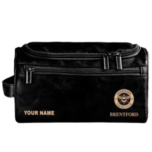 Brentford Leather Toiletry Bag, All Over Print Leather Toiletry Bag Brentford - Black DEPL5405092032