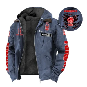 Nottingham Forest Hooded And Flannel Hoodie, All Over Print Hoodie For Nottingham Forest Fans EPL05051225667 - Navy Blue