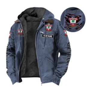 Southampton Hooded And Flannel Hoodie, All Over Print Hoodie For Southampton Fans EPL05051225668 - Navy Blue