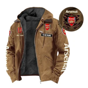 Arsenal Hooded And Flannel Hoodie, All Over Print Hoodie For Arsenal Fans EPL05051225672 - Camel