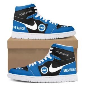 Brighton Air Jordan 1 High Sneakers, Nike Sneakers For Brighton Fans EPL16042525674