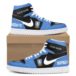 Sheffield Wednesday Air Jordan 1 High Sneakers, Nike Sneakers For Sheffield Wednesday Fans EPL16042525691