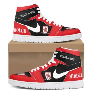 Middlesbrough Air Jordan 1 High Sneakers, Nike Sneakers For Middlesbrough Fans EPL16042525699