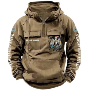 Newcastle United Hoodie  Tactical Quarter Zip, All Over Print Hoodie Newcastle United EPL17042625337 - Khaki
