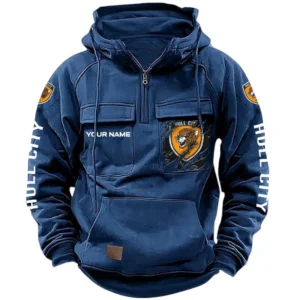 Hull City Hoodie  Tactical Quarter Zip, All Over Print Hoodie Hull City EPL17042625355 - Dark Blue