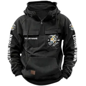 Luton Town Hoodie  Tactical Quarter Zip, All Over Print Hoodie Luton Town EPL17042625357 - Black