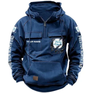 Preston Hoodie  Tactical Quarter Zip, All Over Print Hoodie Preston EPL17042625361 - Dark Blue