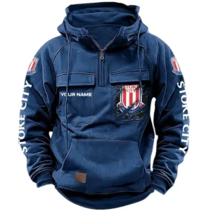 Stoke City Hoodie  Tactical Quarter Zip, All Over Print Hoodie Stoke City EPL17042625365 - Dark Blue