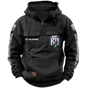 West Bromwich Albion Hoodie  Tactical Quarter Zip, All Over Print Hoodie West Bromwich Albion EPL17042625368 - Black