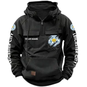 Leicester City Hoodie  Tactical Quarter Zip, All Over Print Hoodie Leicester City EPL17042625374 - Black