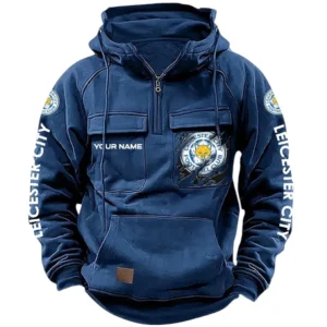 Leicester City Hoodie  Tactical Quarter Zip, All Over Print Hoodie Leicester City EPL17042625374 - Dark Blue