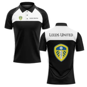 Leeds United Polo Shirt Classic Style Black EPL22042525445