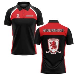 Middlesbrough Polo Shirt Classic Style Black EPL22042525467