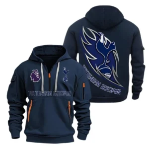 Tottenham Hotspur Hoodie Half Zip, All Over Print Hoodie For Tottenham Hotspur Fans EPL27042525115 - Navy