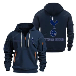 Tottenham Hotspur Hoodie Half Zip, All Over Print Hoodie For Tottenham Hotspur Fans EPL28042525893 - Navy