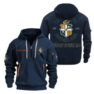 Luton Town Hoodie Half Zip, All Over Print Hoodie For Luton Town Fans EPL28042525894 - Navy