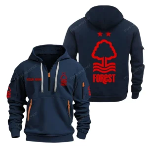 Nottingham Forest Hoodie Half Zip, All Over Print Hoodie For Nottingham Forest Fans EPL28042525895 - Navy