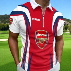 Arsenal Zip Polo Shirt, All Over Print Shirt For Arsenal Fans EPL32042925345
