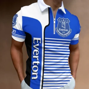 Everton Zip Polo Shirt, All Over Print Shirt For Everton Fans EPL33050225119