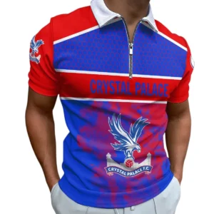 Crystal Palace Zip Polo Shirt, All Over Print Shirt For Crystal Palace Fans EPL34050325560