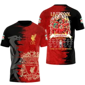 Liverpool T-Shirt Premier League Champions 2025 Unisex Shirts EPL38050525133
