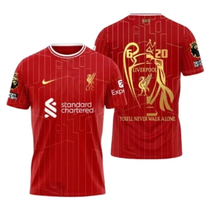 Liverpool T-Shirt Premier League Champions 2025 Unisex Shirts EPL38050525155