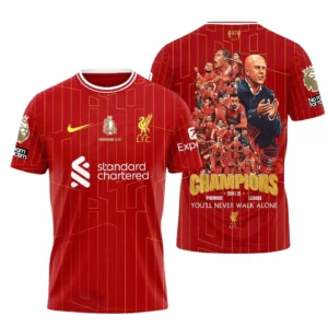 Liverpool T-Shirt Premier League Champions 2025 Unisex Shirts EPL38050525187