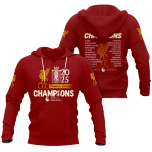 Liverpool Hoodie Premier League Champions 2025 Unisex Hoodie EPL38050525198