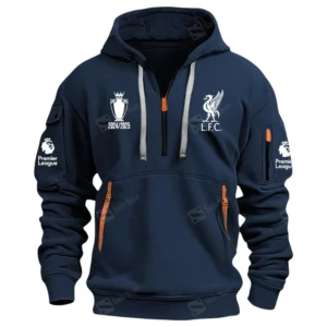 Liverpool Hoodie Half Zip Premier League Champions 2025 EPL40050825888 - Navy