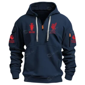 Liverpool Hoodie Half Zip Premier League Champions 2025 EPL40050825889 - Navy