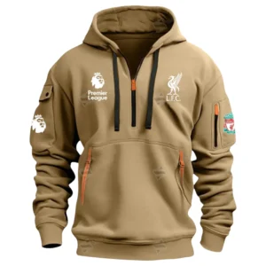 Liverpool Hoodie Half Zip Premier League Champions 2025 EPL40050825890 - Khaki