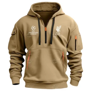 Liverpool Hoodie Half Zip Premier League Champions 2025 EPL40050825891 - Khaki