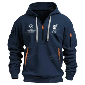 Liverpool Hoodie Half Zip Premier League Champions 2025 EPL40050825891 - Navy